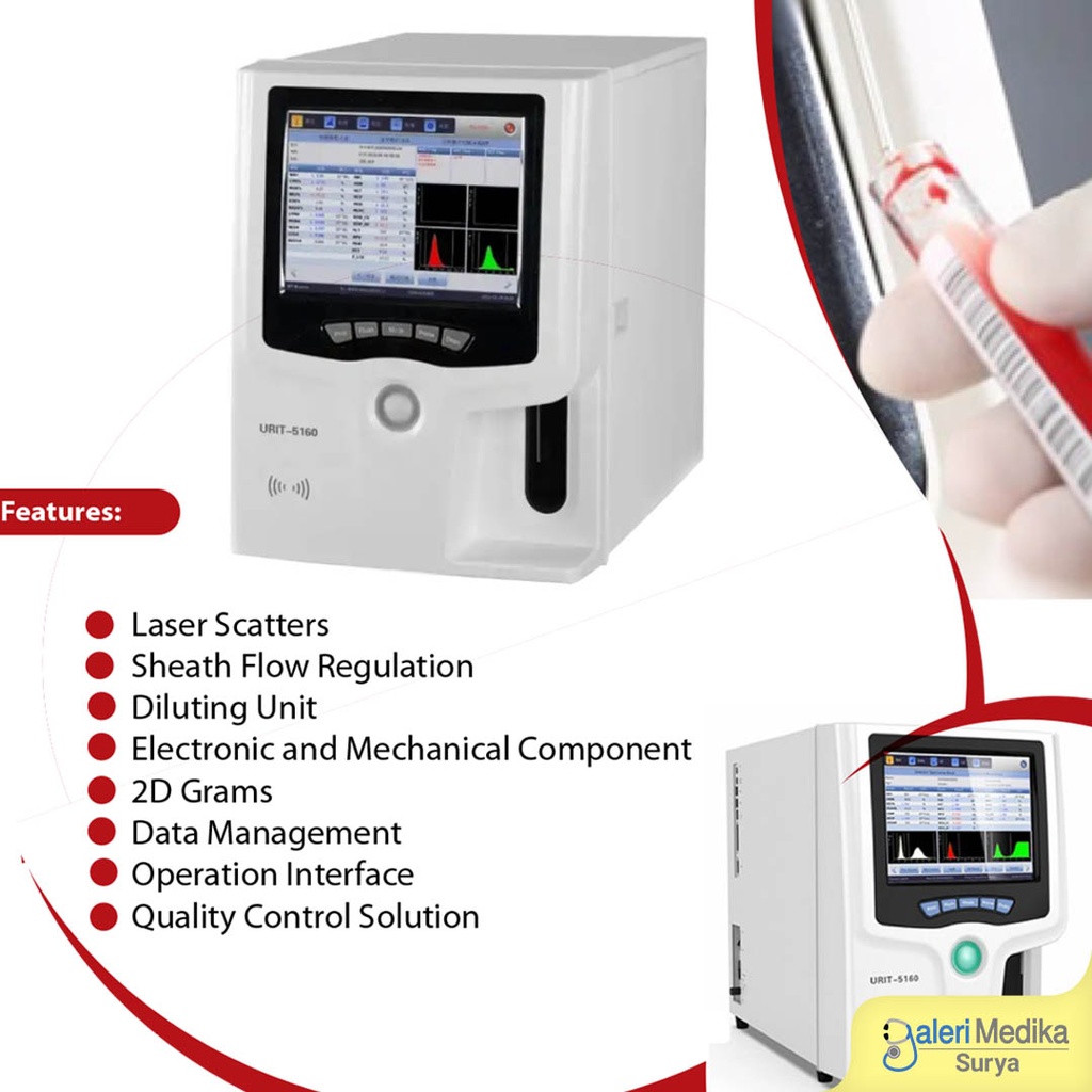 Hematology Analyzer NESCO 5160 Blood Full Automatic 5 Part Diff